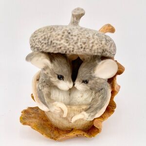 🍂 Charming Tails “Acorn Built For Two” Figurine- Rare & Adorable Mice